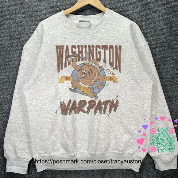 Vintage 90s Washington Redskins Football Sweatshirt NFL Commanders Shirt tee - Picture 1 of 2